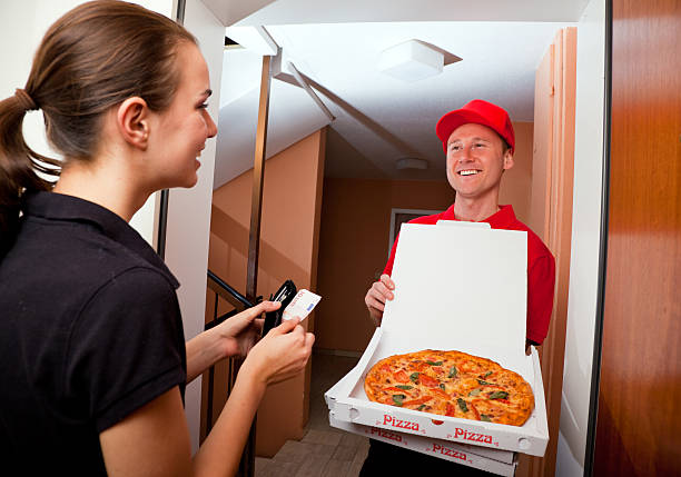 Pizza at door step